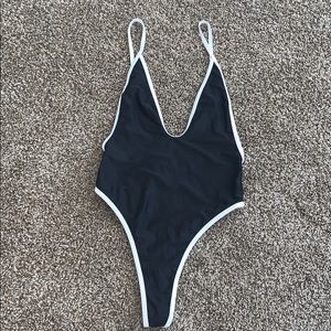 One piece low back swimsuit